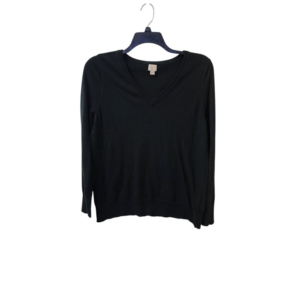 A New Day Dark Green V-Neck Knit Sweater Women's Size XL